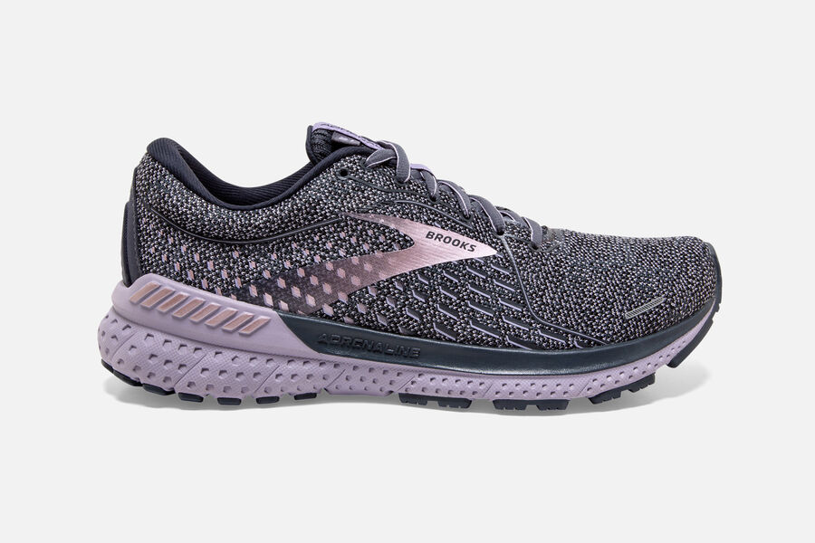 Brooks Adrenaline GTS 21 Womens UK - Road Running Shoes - Lavender/Metal 528-NXVSUC